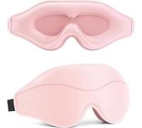 Eye Mask for Sleeping 3D Sleep Mask for Men Women Soft Memory Foam Face Blindfold Eye for Sleeping with Adjustable Strap Side Sleeper(Pink)