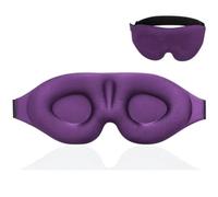 Eye Mask for Sleeping 3D Sleeping Mask Block Out Light Sleep Eye Shade Memory Foam Blindfold for Masker Aid Face Eyepatch(Purple)