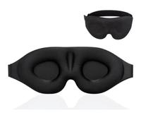 Eye Mask for Sleeping 3D Sleeping Mask Block Out Light Sleep Eye Shade Memory Foam Blindfold for Masker Aid Face Eyepatch(Black)