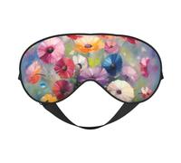 Eye Mask for Sleeping, Art Painting Abstract Flower Sleep Mask with Adjustable Strap