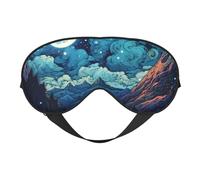 Eye Mask for Sleeping, Blue Misty Valley Sleep Mask with Adjustable Strap