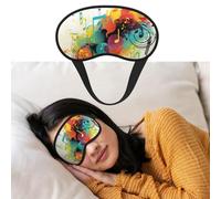 Eye Mask for Sleeping Breathable Light Blocking Sleep Mask Abstract Music Themed Night Blindfold Soft Comfortable Night Eye Sleep Shade Cover for Men Women Eye Cover for Home Nap
