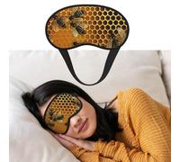 Eye Mask for Sleeping Breathable Light Blocking Sleep Mask Bees on hive Night Blindfold Soft Comfortable Night Eye Sleep Shade Cover for Men Women Eye Cover for Home Nap