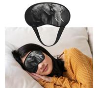 Eye Mask for Sleeping Breathable Light Blocking Sleep Mask Black and White Elephant Image Night Blindfold Soft Comfortable Night Eye Sleep Shade Cover for Men Women Eye Cover for Home Nap
