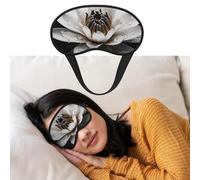Eye Mask for Sleeping Breathable Light Blocking Sleep Mask Black and White Water Lily Night Blindfold Soft Comfortable Night Eye Sleep Shade Cover for Men Women Eye Cover for Home Nap