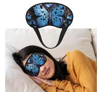 Eye Mask for Sleeping Breathable Light Blocking Sleep Mask Blue Butterfly Night Blindfold Soft Comfortable Night Eye Sleep Shade Cover for Men Women Eye Cover for Home Nap