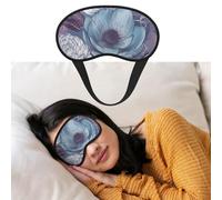 Eye Mask for Sleeping Breathable Light Blocking Sleep Mask Blue Floral Pattern Night Blindfold Soft Comfortable Night Eye Sleep Shade Cover for Men Women Eye Cover for Home Nap