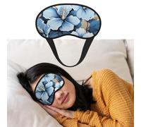 Eye Mask for Sleeping Breathable Light Blocking Sleep Mask Blue Hibiscus Flower Night Blindfold Soft Comfortable Night Eye Sleep Shade Cover for Men Women Eye Cover for Home Nap