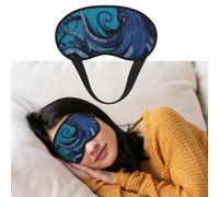 Eye Mask for Sleeping Breathable Light Blocking Sleep Mask Blue Octopus Tentacles Illustration Night Blindfold Soft Comfortable Night Eye Sleep Shade Cover for Men Women Eye Cover for Home Nap