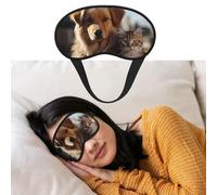 Eye Mask for Sleeping Breathable Light Blocking Sleep Mask Cats and Dogs Night Blindfold Soft Comfortable Night Eye Sleep Shade Cover for Men Women Eye Cover for Home Nap