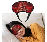 Eye Mask for Sleeping Breathable Light Blocking Sleep Mask Christmas Tree Red Night Blindfold Soft Comfortable Night Eye Sleep Shade Cover for Men Women Eye Cover for Home Nap