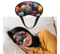 Eye Mask for Sleeping Breathable Light Blocking Sleep Mask Colorful Hand Painted Easter Eggs Night Blindfold Soft Comfortable Night Eye Sleep Shade Cover for Men Women Eye Cover for Home Nap