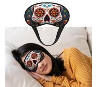 Eye Mask for Sleeping Breathable Light Blocking Sleep Mask Colorful Sugar Skull Night Blindfold Soft Comfortable Night Eye Sleep Shade Cover for Men Women Eye Cover for Home Nap