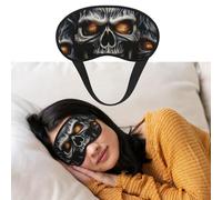 Eye Mask for Sleeping Breathable Light Blocking Sleep Mask Cool Evil Skull Night Blindfold Soft Comfortable Night Eye Sleep Shade Cover for Men Women Eye Cover for Home Nap