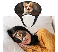 Eye Mask for Sleeping Breathable Light Blocking Sleep Mask Corgi Dog Night Blindfold Soft Comfortable Night Eye Sleep Shade Cover for Men Women Eye Cover for Home Nap