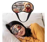 Eye Mask for Sleeping Breathable Light Blocking Sleep Mask Cute Bear Valentine Gift Night Blindfold Soft Comfortable Night Eye Sleep Shade Cover for Men Women Eye Cover for Home Nap