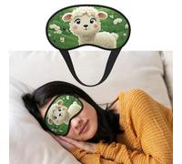 Eye Mask for Sleeping Breathable Light Blocking Sleep Mask Cute Cartoon Sheep Night Blindfold Soft Comfortable Night Eye Sleep Shade Cover for Men Women Eye Cover for Home Nap