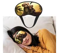 Eye Mask for Sleeping Breathable Light Blocking Sleep Mask Cute Couple Monkey Night Blindfold Soft Comfortable Night Eye Sleep Shade Cover for Men Women Eye Cover for Home Nap