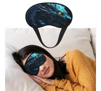 Eye Mask for Sleeping Breathable Light Blocking Sleep Mask Cyan Dragon Night Blindfold Soft Comfortable Night Eye Sleep Shade Cover for Men Women Eye Cover for Home Nap