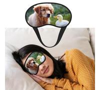 Eye Mask for Sleeping Breathable Light Blocking Sleep Mask Dog and a Duck Night Blindfold Soft Comfortable Night Eye Sleep Shade Cover for Men Women Eye Cover for Home Nap