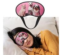 Eye Mask for Sleeping Breathable Light Blocking Sleep Mask Dogs and Cats Night Blindfold Soft Comfortable Night Eye Sleep Shade Cover for Men Women Eye Cover for Home Nap