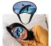 Eye Mask for Sleeping Breathable Light Blocking Sleep Mask Dolphin Night Blindfold Soft Comfortable Night Eye Sleep Shade Cover for Men Women Eye Cover for Home Nap