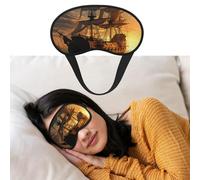Eye Mask for Sleeping Breathable Light Blocking Sleep Mask Fantasy Pirate Ship Night Blindfold Soft Comfortable Night Eye Sleep Shade Cover for Men Women Eye Cover for Home Nap