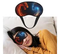 Eye Mask for Sleeping Breathable Light Blocking Sleep Mask Fire and ice Dragons Night Blindfold Soft Comfortable Night Eye Sleep Shade Cover for Men Women Eye Cover for Home Nap