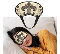 Eye Mask for Sleeping Breathable Light Blocking Sleep Mask Fleur-de-Lis and Coat Arms Knight Night Blindfold Soft Comfortable Night Eye Sleep Shade Cover for Men Women Eye Cover for Home Nap