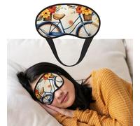 Eye Mask for Sleeping Breathable Light Blocking Sleep Mask Flower Bicycle Night Blindfold Soft Comfortable Night Eye Sleep Shade Cover for Men Women Eye Cover for Home Nap