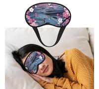 Eye Mask for Sleeping Breathable Light Blocking Sleep Mask Flower Japanese Style Night Blindfold Soft Comfortable Night Eye Sleep Shade Cover for Men Women Eye Cover for Home Nap