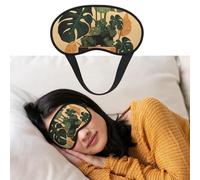 Eye Mask for Sleeping Breathable Light Blocking Sleep Mask Gray Monstera Plant Night Blindfold Soft Comfortable Night Eye Sleep Shade Cover for Men Women Eye Cover for Home Nap