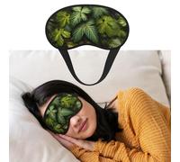 Eye Mask for Sleeping Breathable Light Blocking Sleep Mask Green Leaves and Plants Night Blindfold Soft Comfortable Night Eye Sleep Shade Cover for Men Women Eye Cover for Home Nap