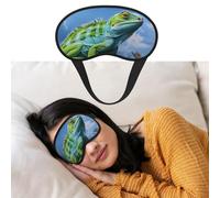 Eye Mask for Sleeping Breathable Light Blocking Sleep Mask Green Lizard Night Blindfold Soft Comfortable Night Eye Sleep Shade Cover for Men Women Eye Cover for Home Nap