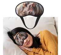 Eye Mask for Sleeping Breathable Light Blocking Sleep Mask Hippopotamus in Water Night Blindfold Soft Comfortable Night Eye Sleep Shade Cover for Men Women Eye Cover for Home Nap