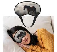 Eye Mask for Sleeping Breathable Light Blocking Sleep Mask Horse on a Misty Mountaintop Night Blindfold Soft Comfortable Night Eye Sleep Shade Cover for Men Women Eye Cover for Home Nap
