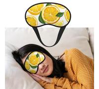 Eye Mask for Sleeping Breathable Light Blocking Sleep Mask Lemon Fruit Pattern Night Blindfold Soft Comfortable Night Eye Sleep Shade Cover for Men Women Eye Cover for Home Nap