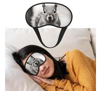 Eye Mask for Sleeping Breathable Light Blocking Sleep Mask Light Gray Squirrel Night Blindfold Soft Comfortable Night Eye Sleep Shade Cover for Men Women Eye Cover for Home Nap