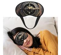 Eye Mask for Sleeping Breathable Light Blocking Sleep Mask Magical Design Norse Runes Compass Night Blindfold Soft Comfortable Night Eye Sleep Shade Cover for Men Women Eye Cover for Home Nap