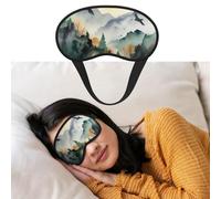 Eye Mask for Sleeping Breathable Light Blocking Sleep Mask Mountain Birds Watercolor Night Blindfold Soft Comfortable Night Eye Sleep Shade Cover for Men Women Eye Cover for Home Nap