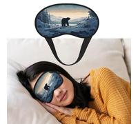 Eye Mask for Sleeping Breathable Light Blocking Sleep Mask Polar Bear in The Snow Night Blindfold Soft Comfortable Night Eye Sleep Shade Cover for Men Women Eye Cover for Home Nap