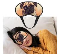 Eye Mask for Sleeping Breathable Light Blocking Sleep Mask Pug Cartoon Night Blindfold Soft Comfortable Night Eye Sleep Shade Cover for Men Women Eye Cover for Home Nap