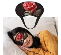 Eye Mask for Sleeping Breathable Light Blocking Sleep Mask Red Roses and Love Night Blindfold Soft Comfortable Night Eye Sleep Shade Cover for Men Women Eye Cover for Home Nap