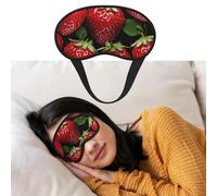 Eye Mask for Sleeping Breathable Light Blocking Sleep Mask Red Strawberry Night Blindfold Soft Comfortable Night Eye Sleep Shade Cover for Men Women Eye Cover for Home Nap