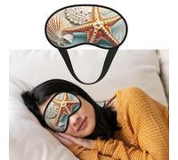 Eye Mask for Sleeping Breathable Light Blocking Sleep Mask Sea Shell Starfish Night Blindfold Soft Comfortable Night Eye Sleep Shade Cover for Men Women Eye Cover for Home Nap