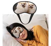 Eye Mask for Sleeping Breathable Light Blocking Sleep Mask Short-haired Pomeranian Dog Night Blindfold Soft Comfortable Night Eye Sleep Shade Cover for Men Women Eye Cover for Home Nap