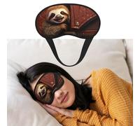 Eye Mask for Sleeping Breathable Light Blocking Sleep Mask Sloth on Zipper Night Blindfold Soft Comfortable Night Eye Sleep Shade Cover for Men Women Eye Cover for Home Nap