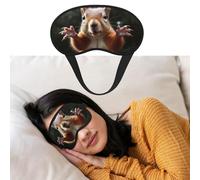 Eye Mask for Sleeping Breathable Light Blocking Sleep Mask Squirrel Funny Animal Night Blindfold Soft Comfortable Night Eye Sleep Shade Cover for Men Women Eye Cover for Home Nap