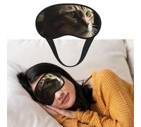 Eye Mask for Sleeping Breathable Light Blocking Sleep Mask Tabby Cat Night Blindfold Soft Comfortable Night Eye Sleep Shade Cover for Men Women Eye Cover for Home Nap