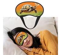 Eye Mask for Sleeping Breathable Light Blocking Sleep Mask Tortoise Turtle Jumping Night Blindfold Soft Comfortable Night Eye Sleep Shade Cover for Men Women Eye Cover for Home Nap